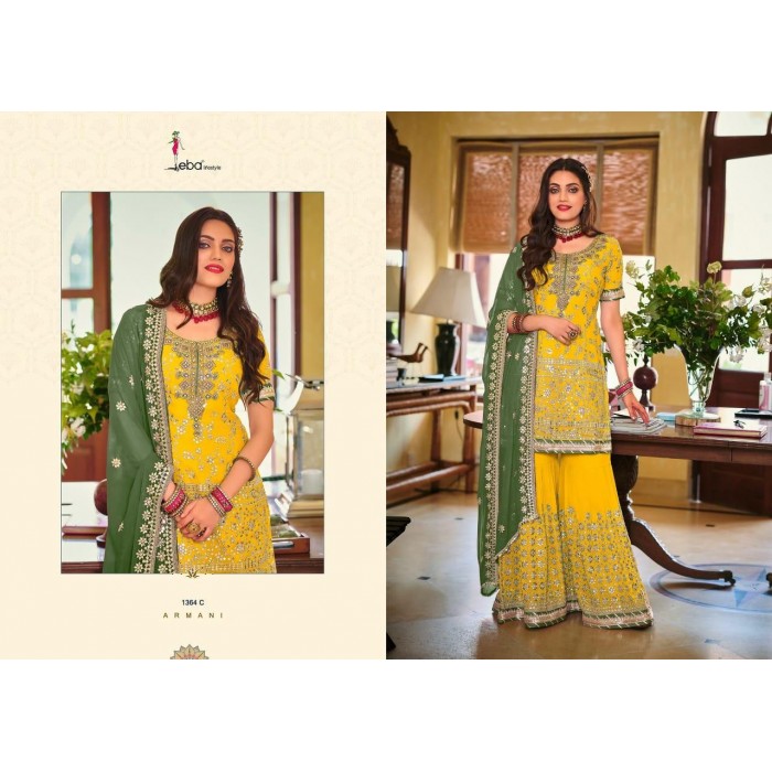 Eba Armani Color Vol 2 Faux Georgette Salwar Suits